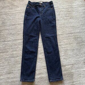 Madewell Stovepipe Jeans Women's 26 Slim Straight Stretch Dark Indigo Wash NM219